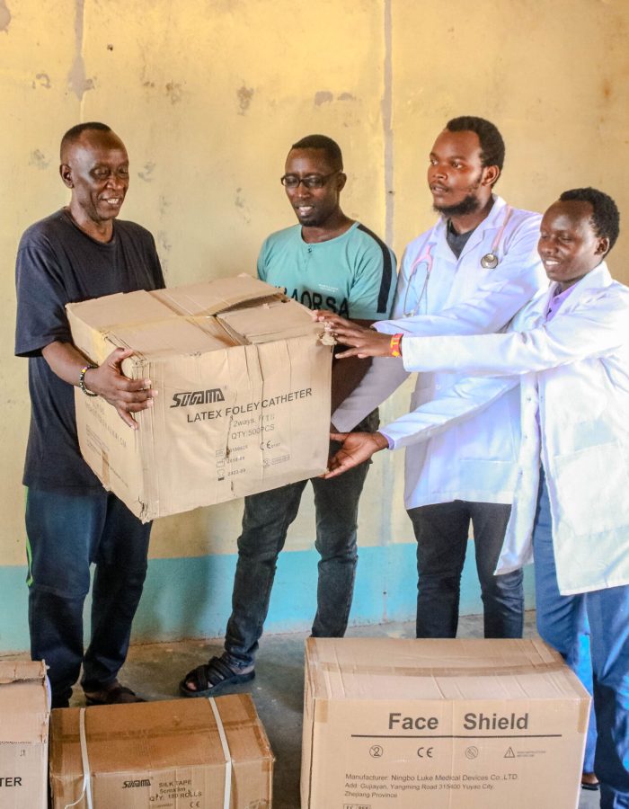 Giving Medical Supplies to the local dispensary